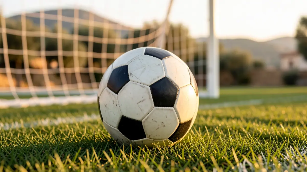 Imatge genèrica d'una pilota de futbol sobre gespa.