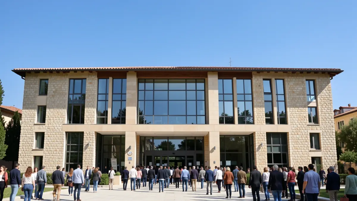 Generic image of a modern Mediterranean-style university building.