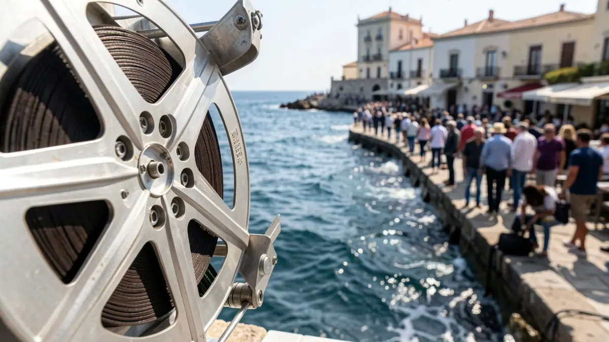 Imatge genèrica d'un rodet de pel·lícula amb elements de la mar Mediterrània i la llum de València.