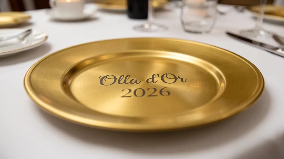Generic image of a golden plate with the inscription 'Olla d'Or 2026'.