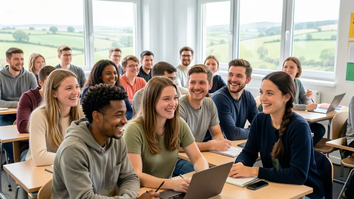 Young people participating in a language immersion program in Ireland.