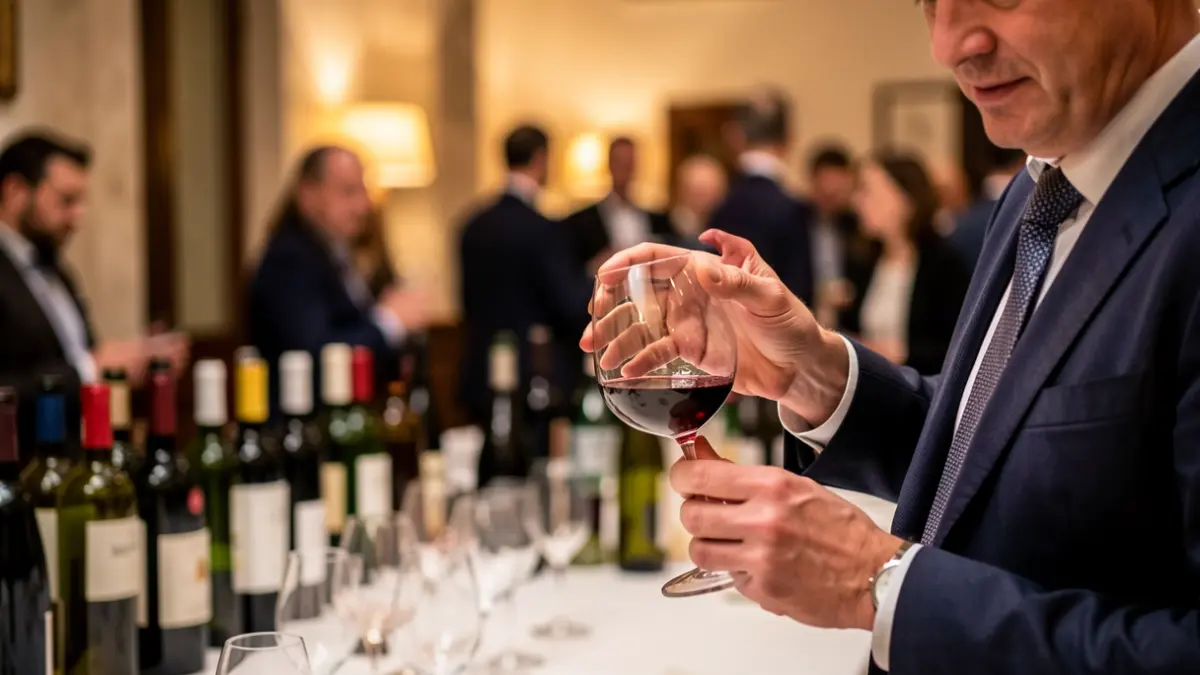 Generic image of a sommelier tasting wine.