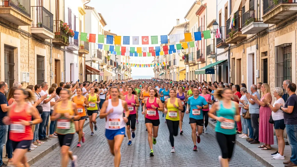 Generic image of a women's popular race in a Mediterranean urban setting.