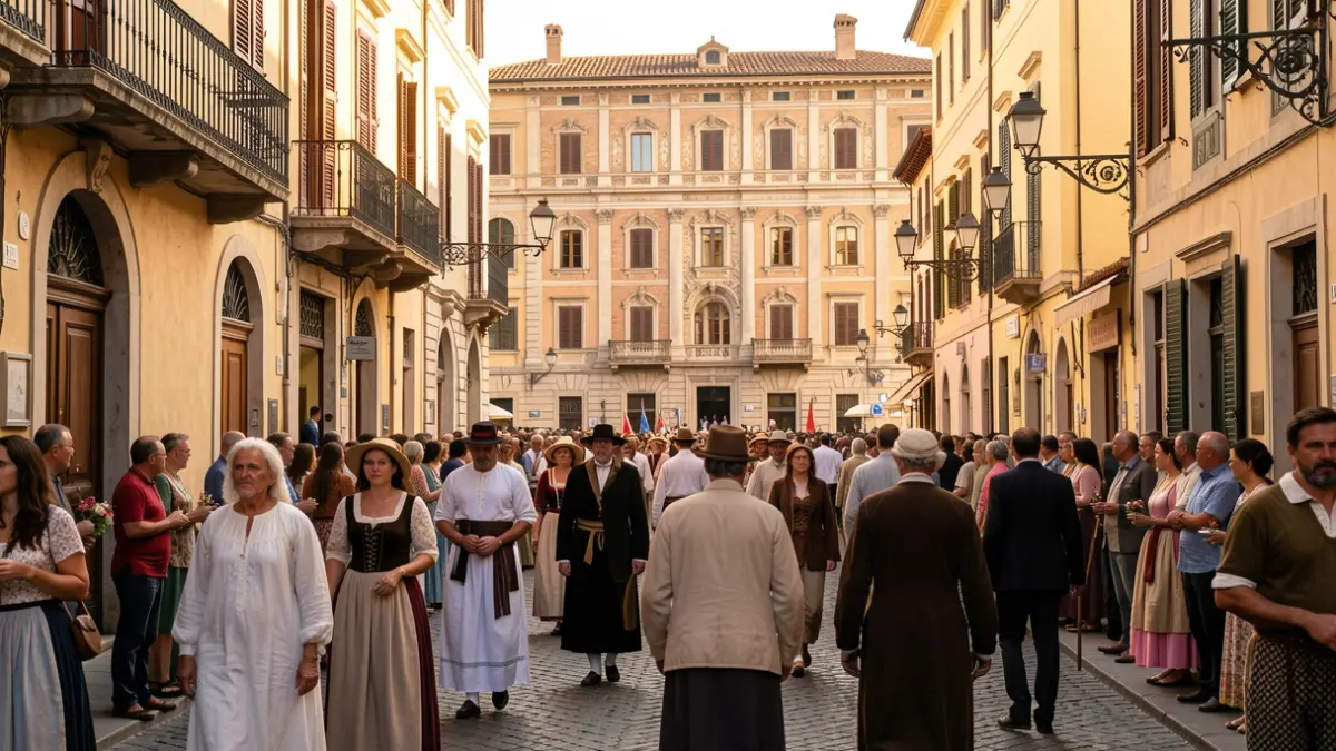 Imatge genèrica d'una desfilada cultural pels carrers del centre de València.