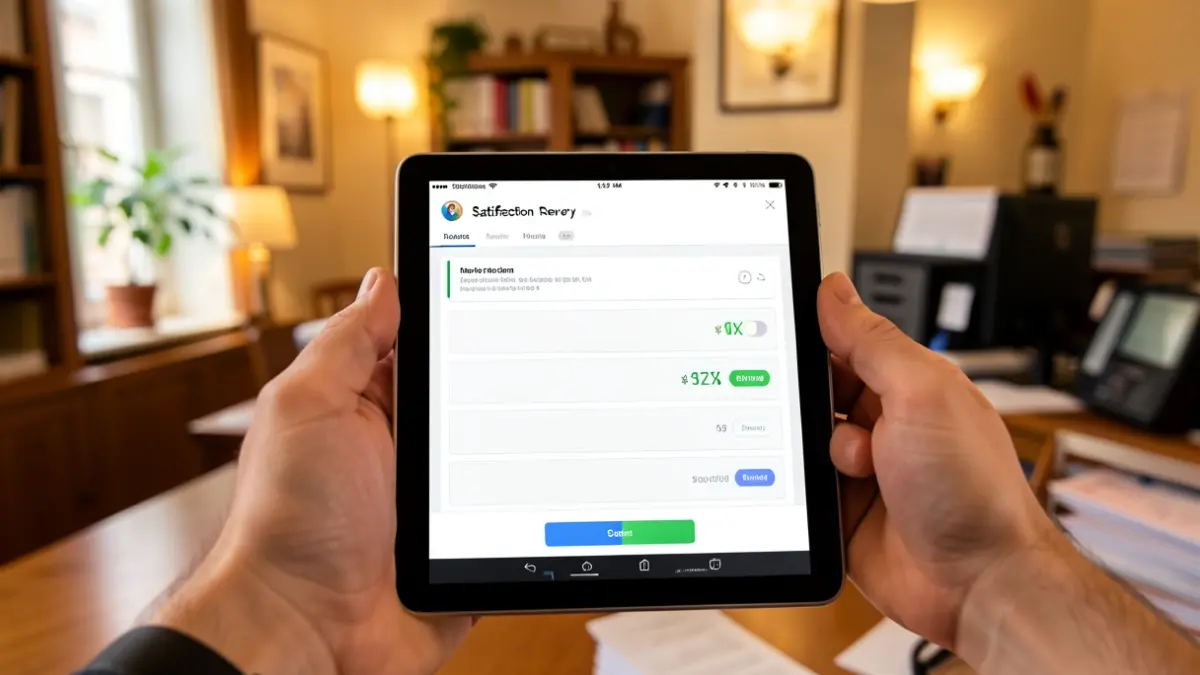 Imagen genérica de una tablet digital con una puntuación alta.