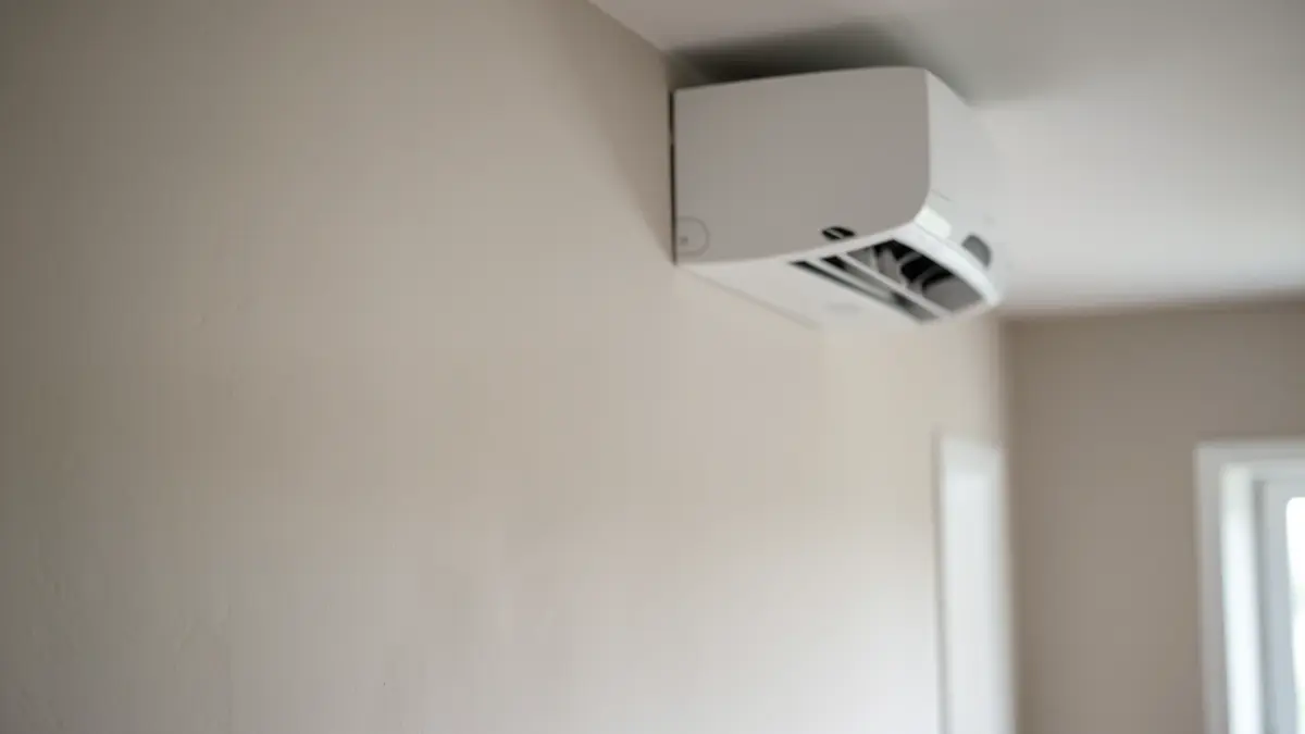 Imagen genérica de una unidad interior de aire acondicionado instalada en una pared.