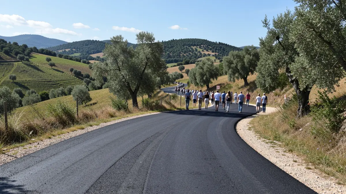 Generic image of an improved rural road in the Valencian Community.