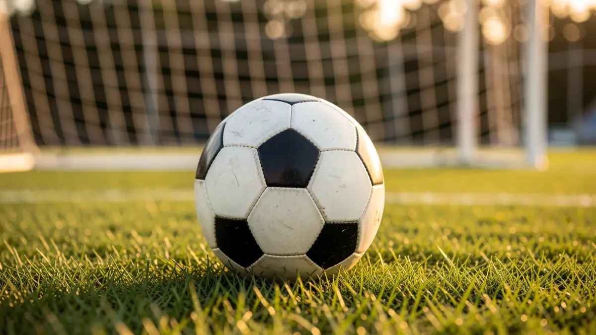 Generic image of a football field with a ball.