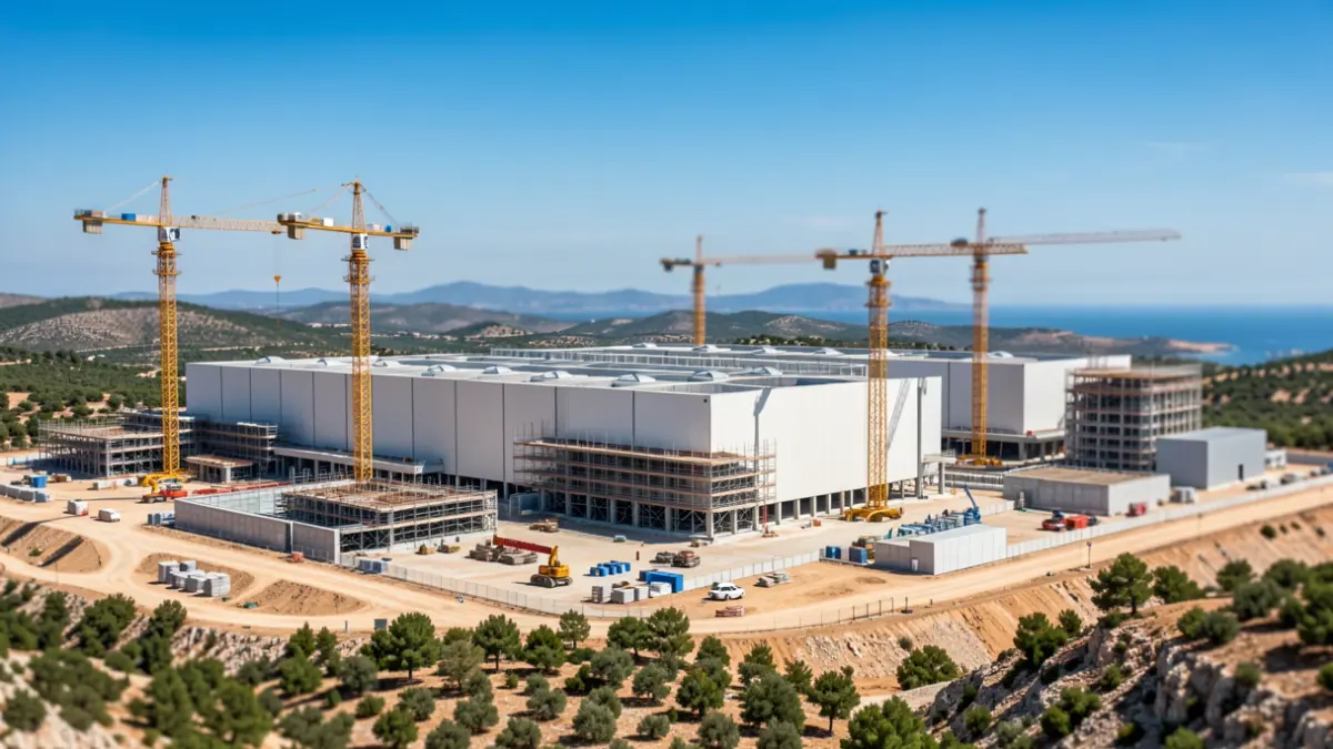Imatge genèrica de la construcció d'una gigafactoria de bateries a la Comunitat Valenciana.