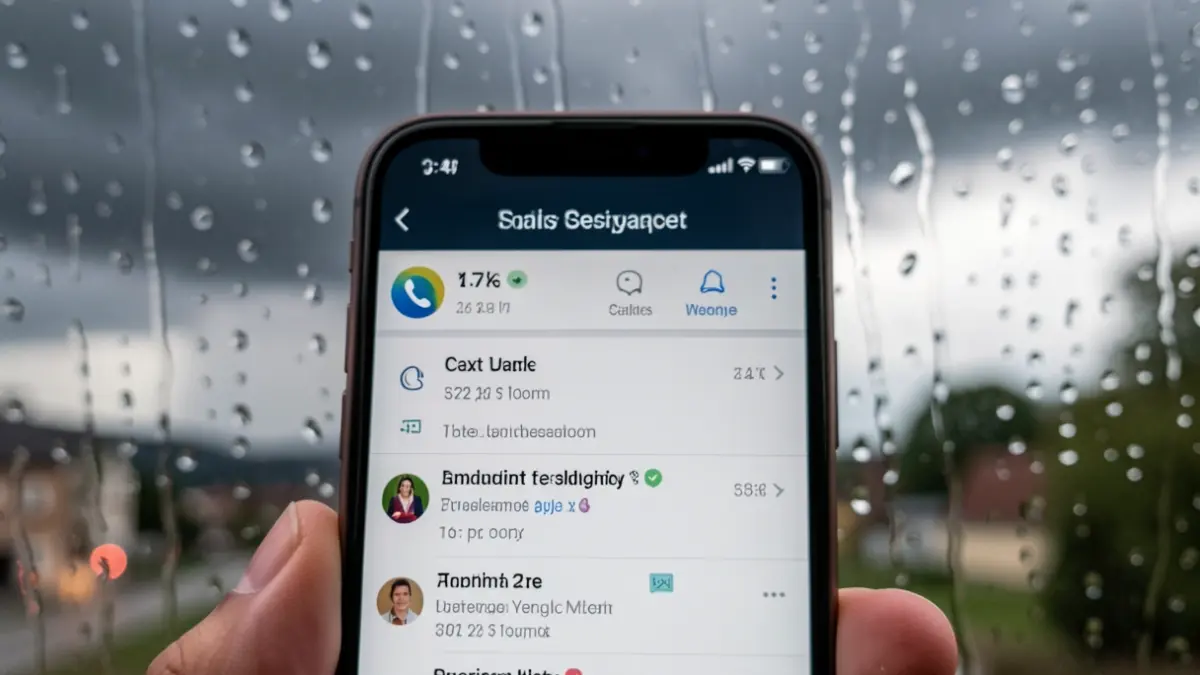 Generic image of phone calls during a storm.