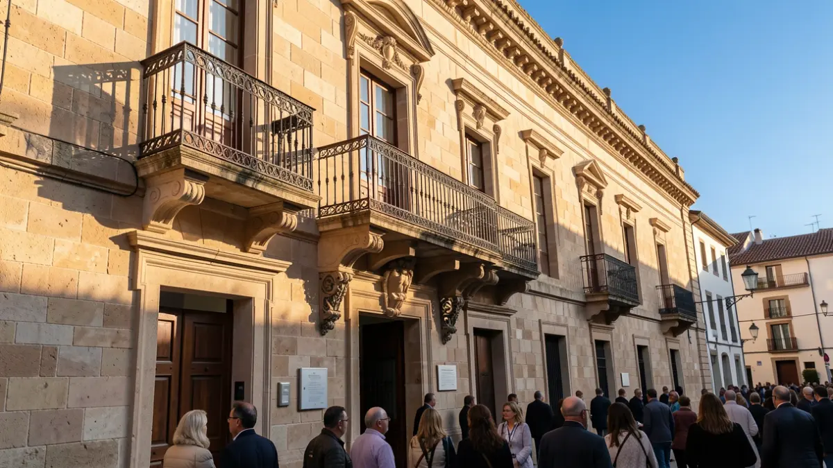 Generic image of an official building with Mediterranean architecture.