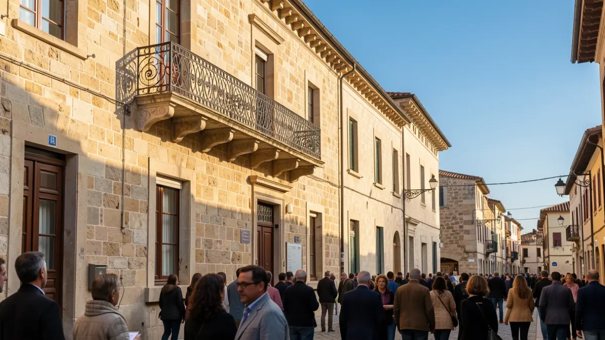 Facade of the Alicante City Hall on a sunny afternoon.