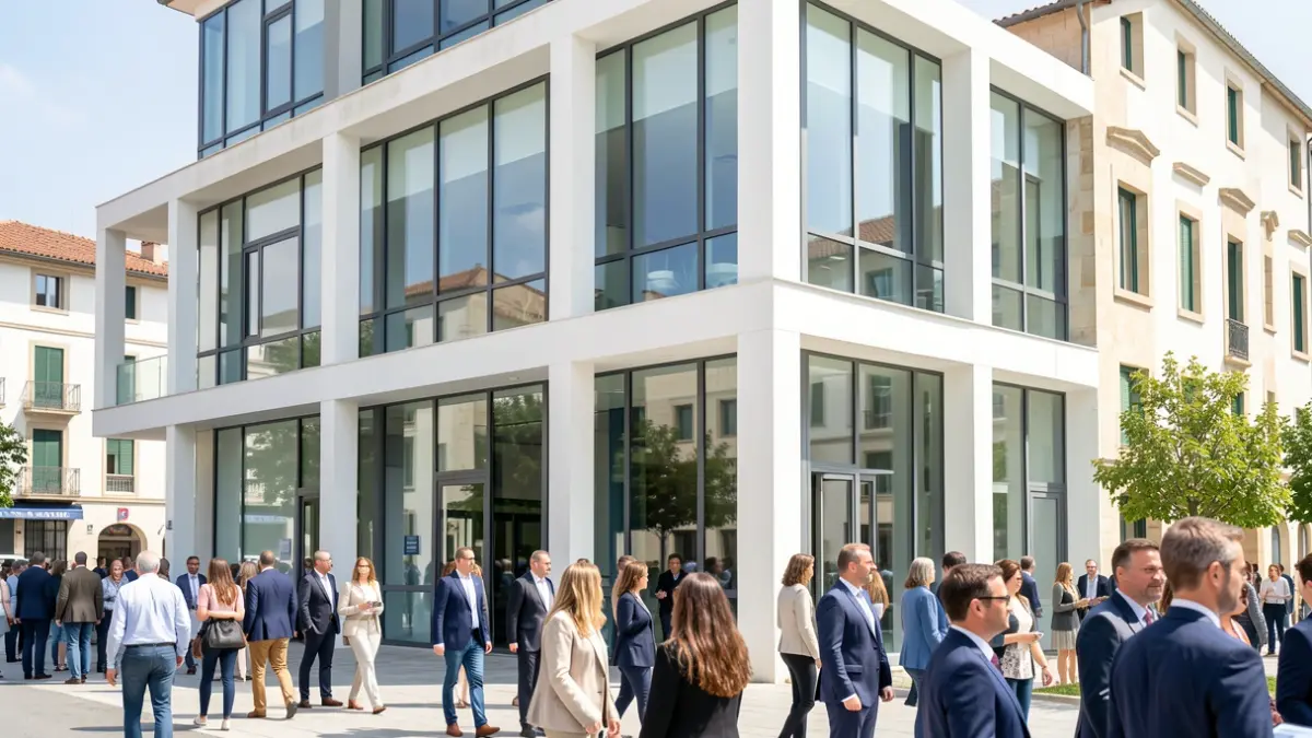 Imatge genèrica d'un edifici municipal representant la planificació financera.