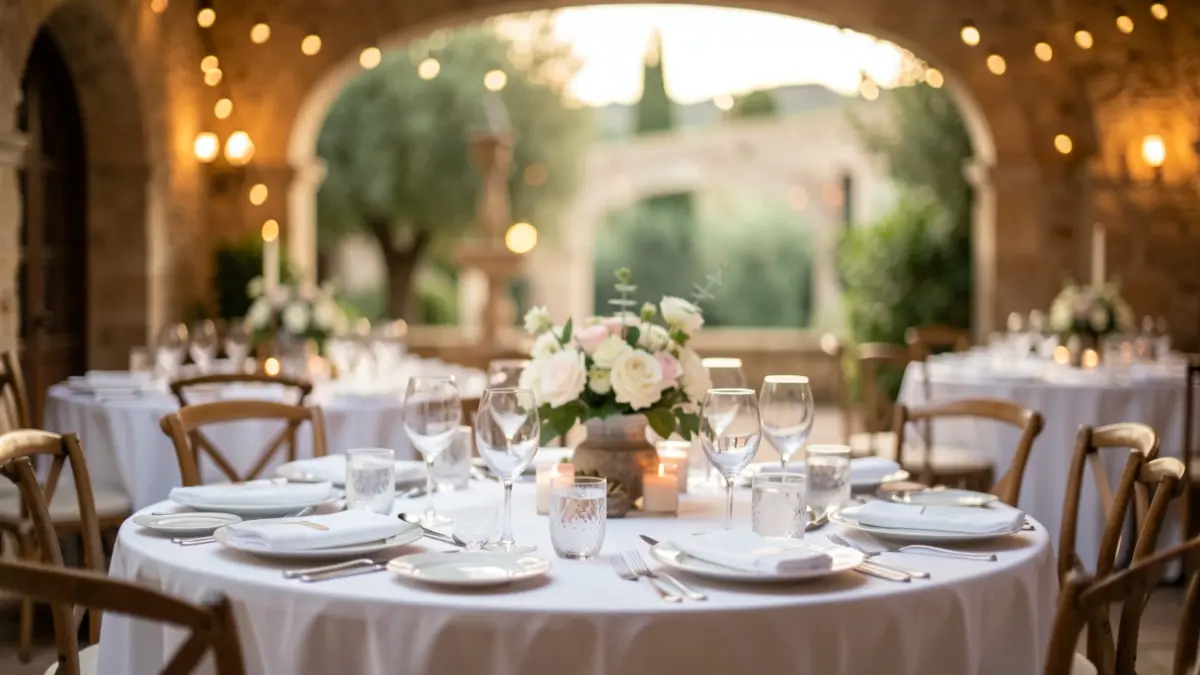 Imagen genérica de un espacio para celebraciones nupciales con ambientación cuidada.