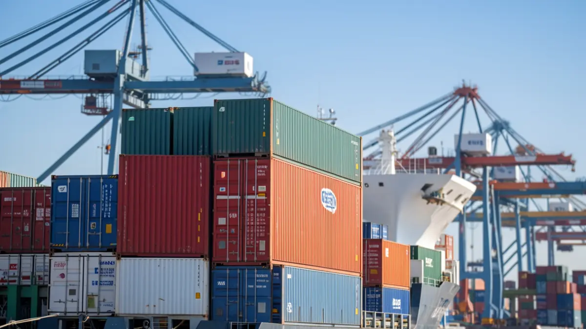 Imatge genèrica de contenidors en un port mediterrani.