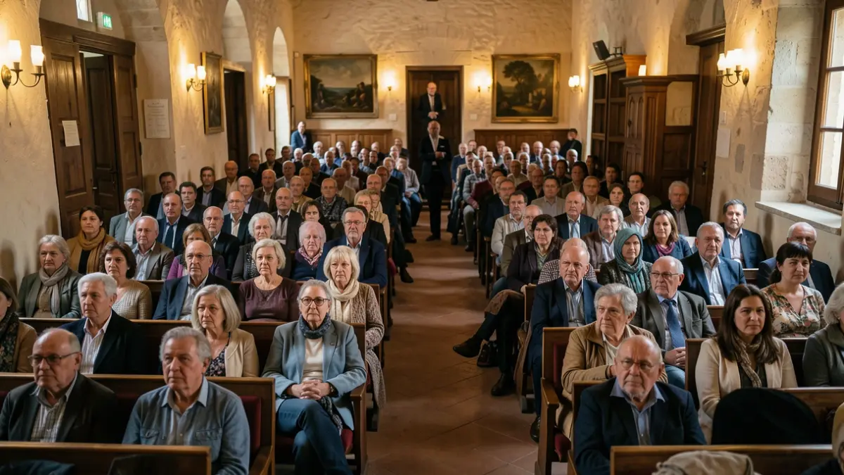 Generic image of a solidarity event in an auditorium.