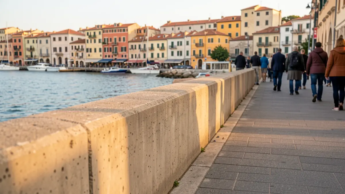 Imatge genèrica d'una zona de seguretat en un passeig marítim.
