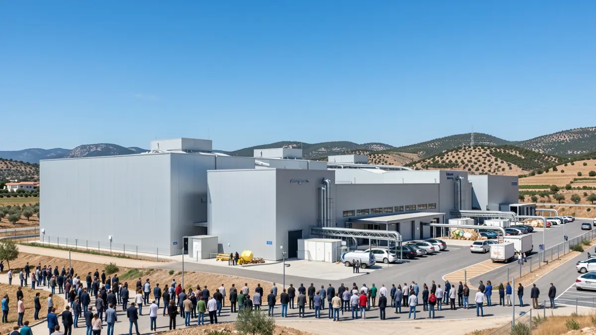 Generic image of a modern waste treatment plant.