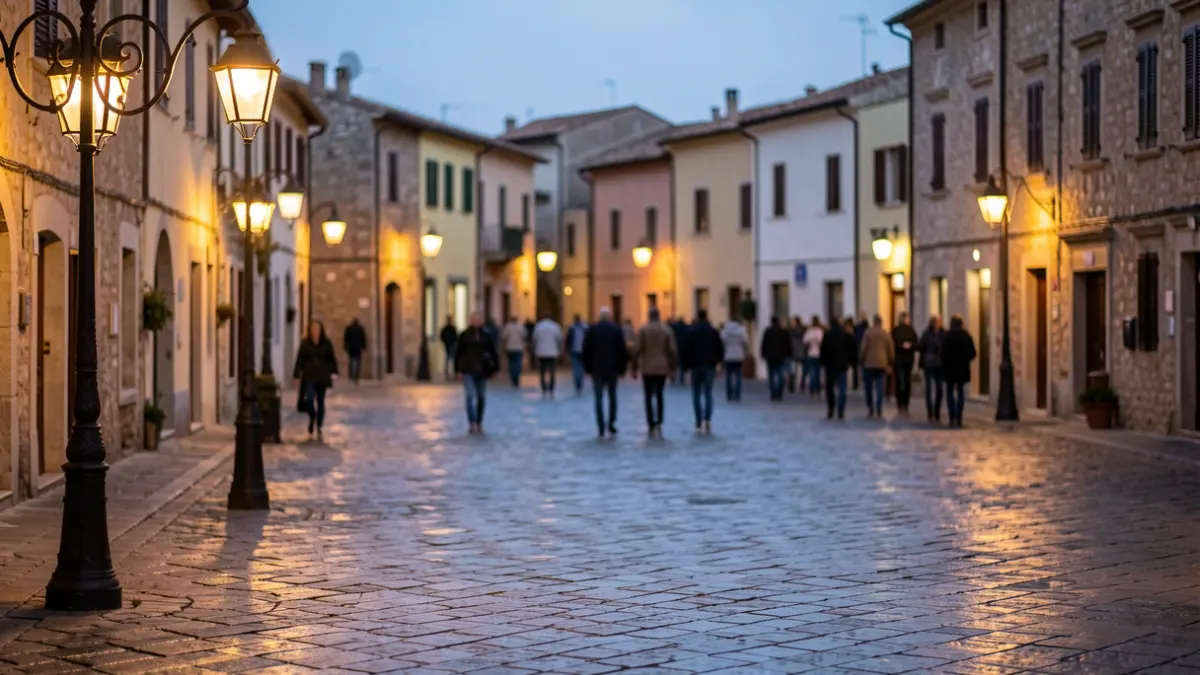 Generic image of a Valencian town square at dusk.