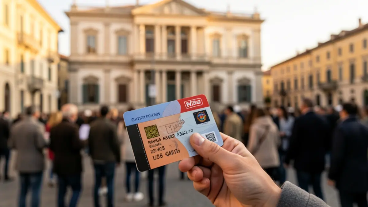 Generic image of a transport pass with a town hall in the background.