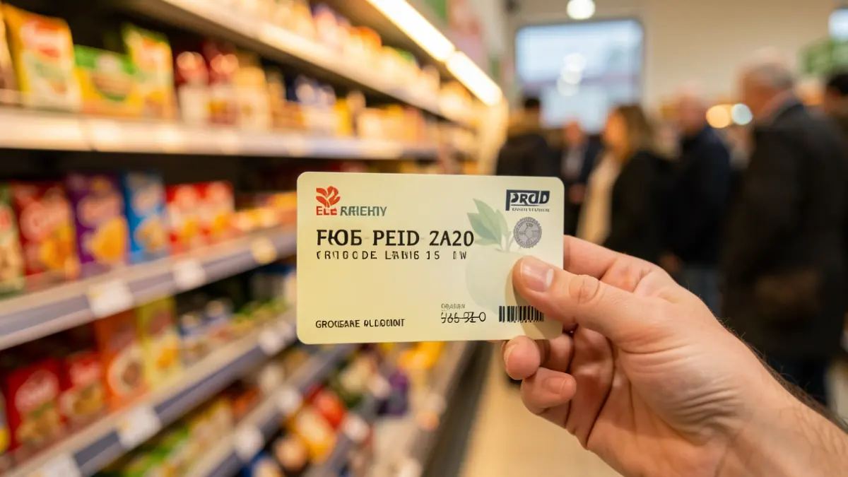 Imagen genérica de tarjetas monedero para la compra de alimentos.
