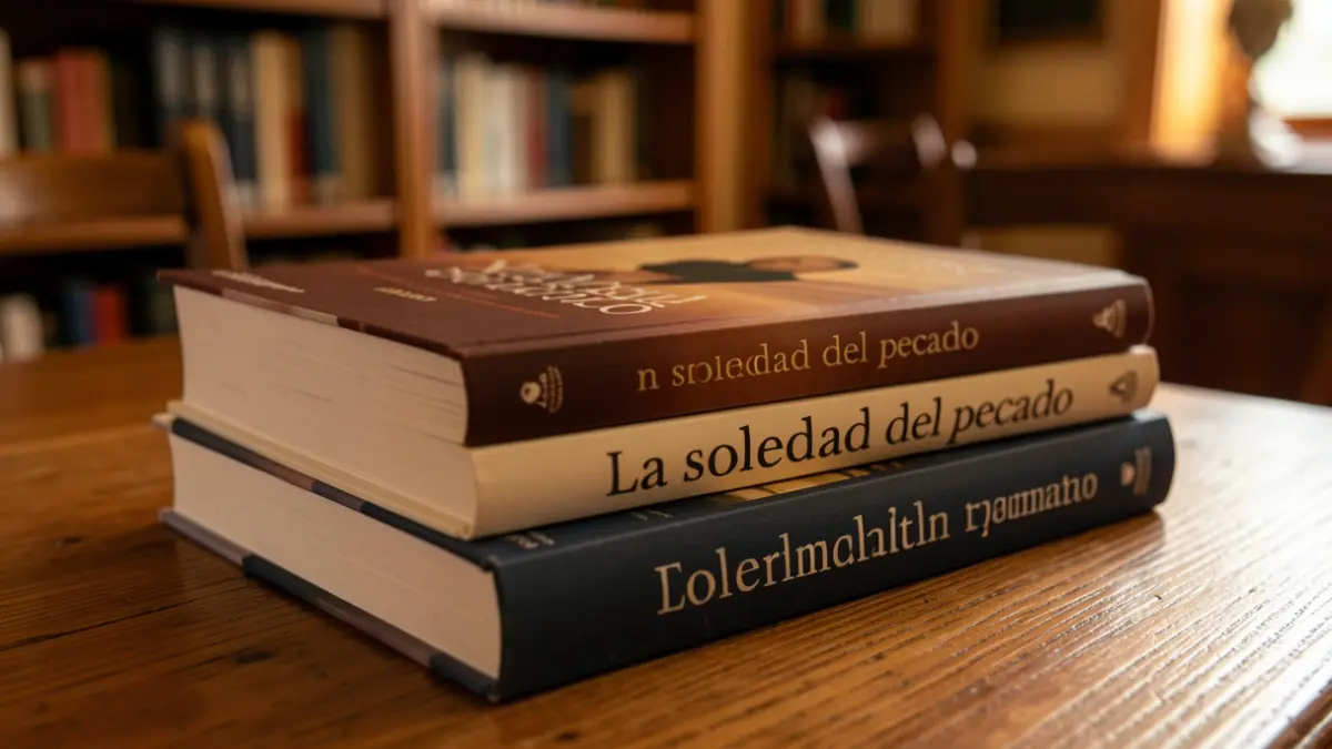 Imatge genèrica de llibres apilats en una biblioteca.