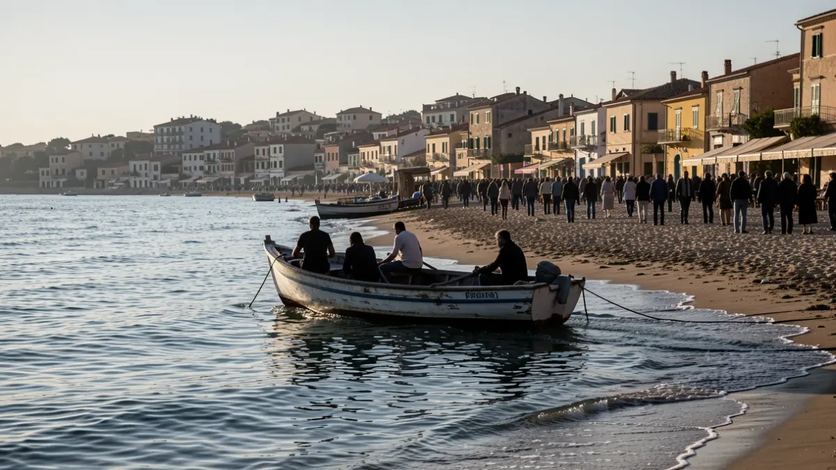 Imagen genérica de una patera llegando a una playa mediterránea.