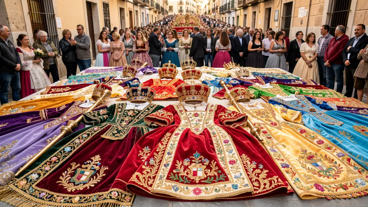Imatge genèrica de vestits tradicionals de la processó del Corpus de València.