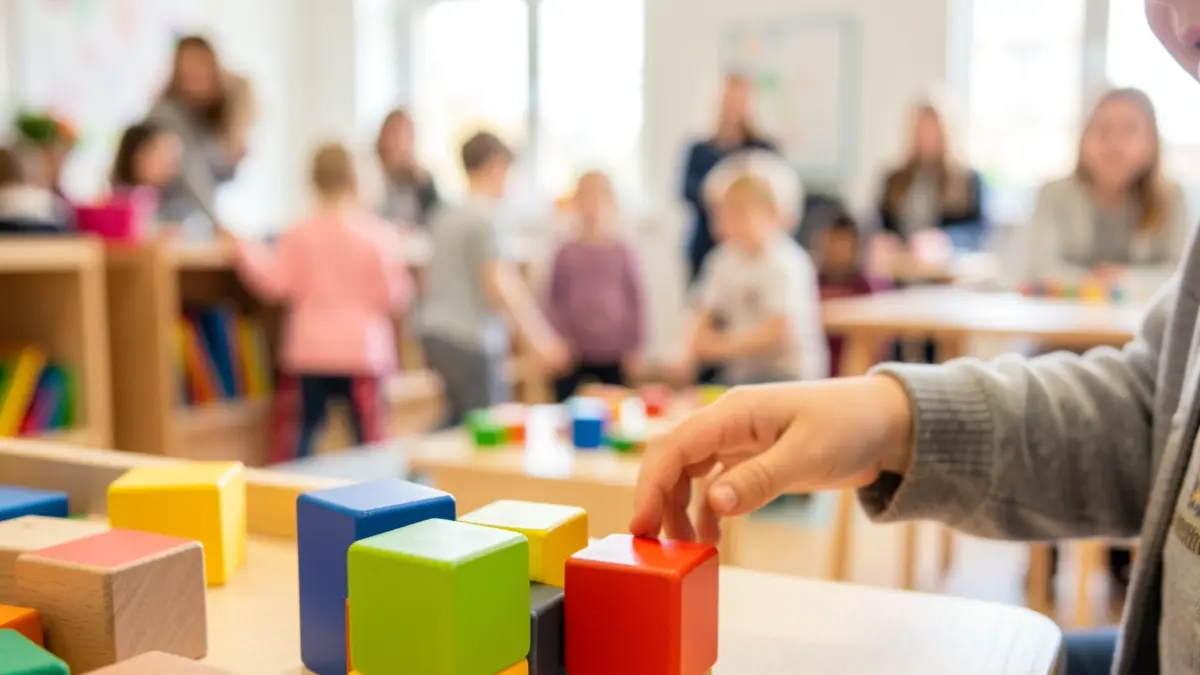Imatge genèrica d'una aula infantil amb xiquets jugant.