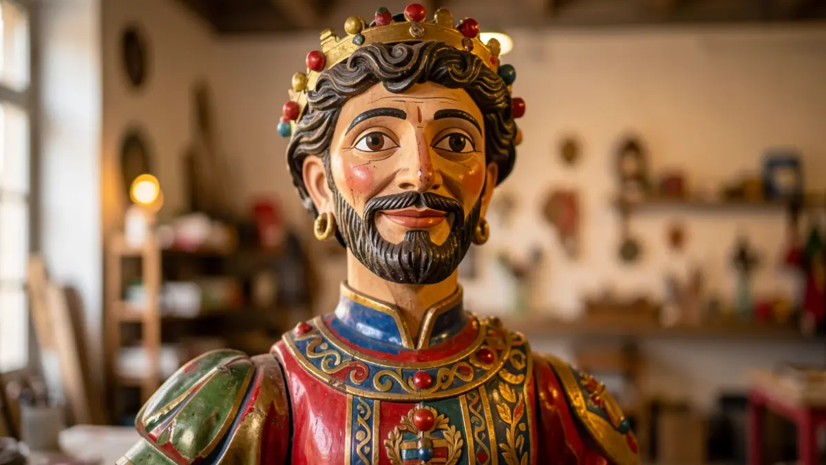 Imatge genèrica d'una figura de les Falles amb detalls artístics.