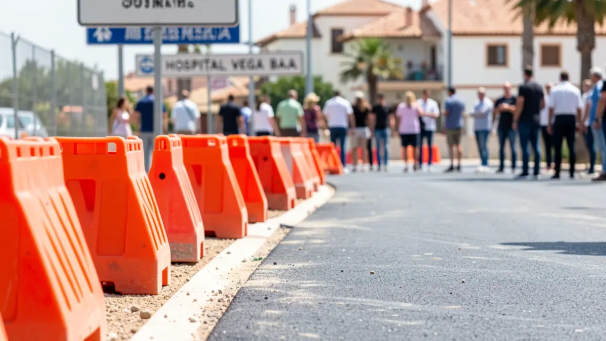 Generic image of road improvement works for hospital access.