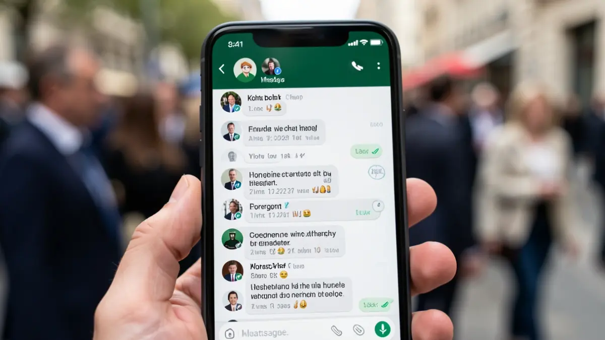 Imatge genèrica d'una conversa de WhatsApp entre membres del govern.