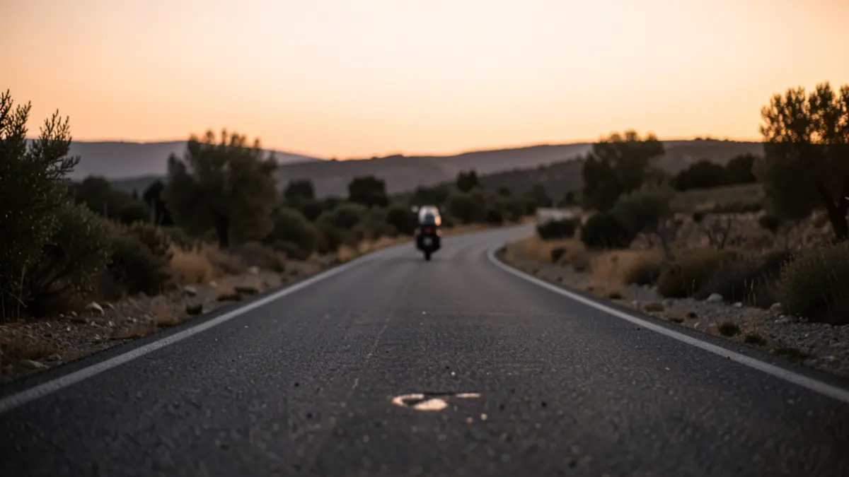 Imatge genèrica d'una carretera al capvespre.