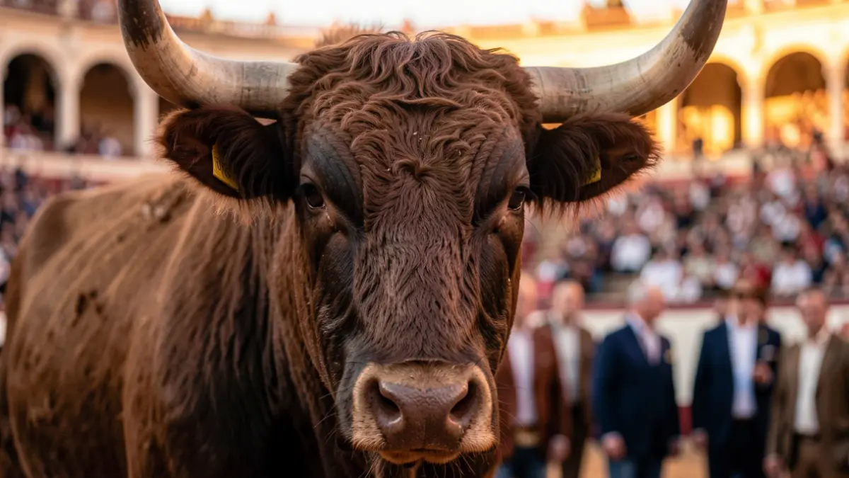 Imatge genèrica d'un bou en una plaça de toros.