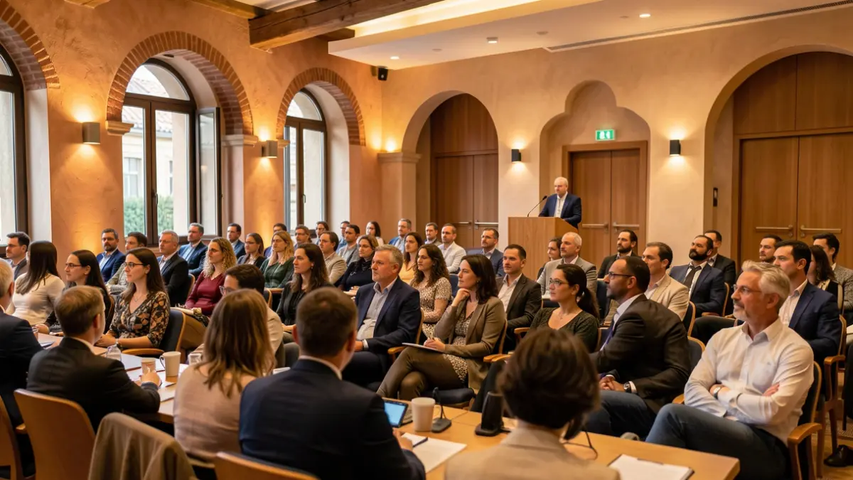 Generic image of a conference about politics and society.