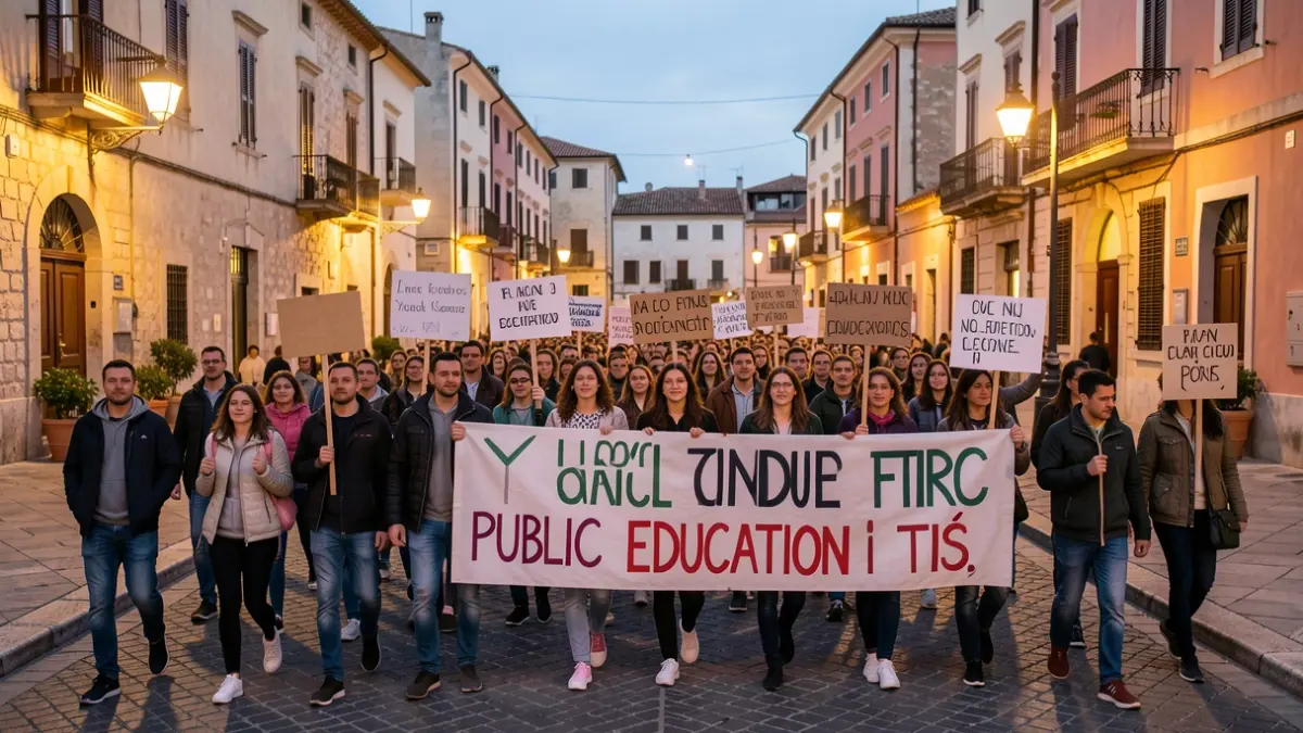 Imagen genérica de manifestación ciudadana con pancartas.