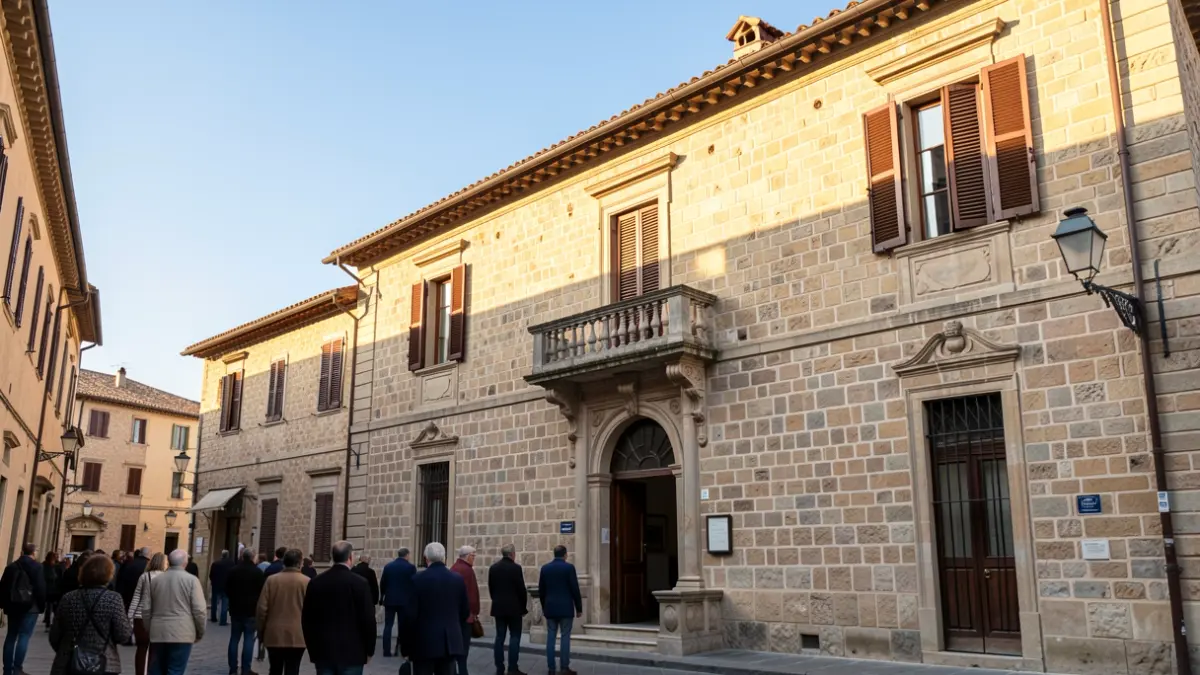 Imatge genèrica de la façana d'un edifici municipal en un poble mediterrani.