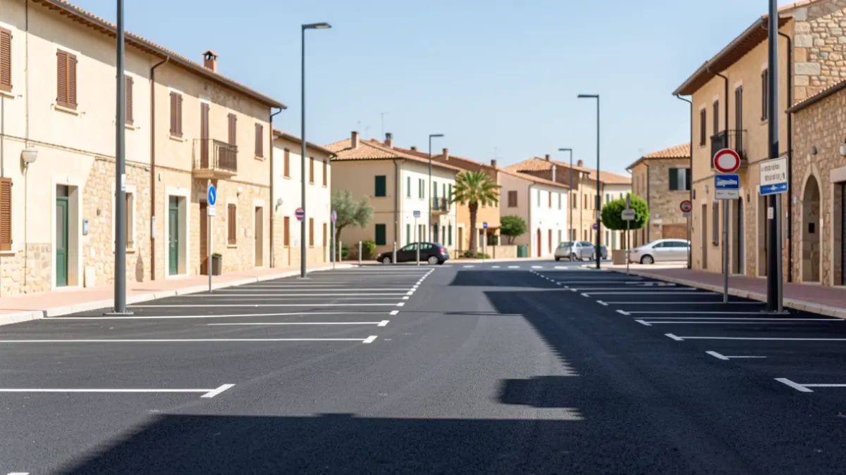 Image of a new public parking lot in Ondara.
