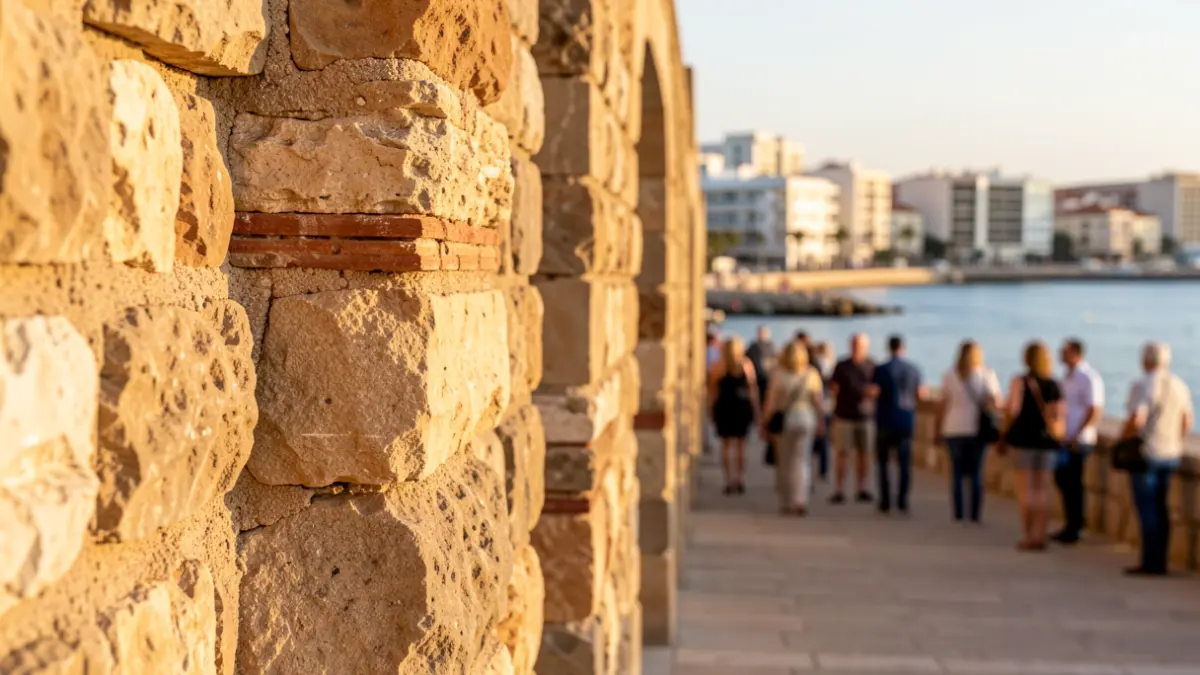 Imagen genérica de muros antiguos con rastros de diferentes épocas urbanas en Dénia.
