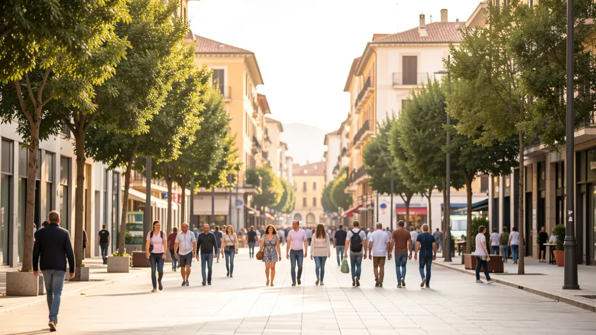 Generic image of a pedestrian urban area in the Valencian Community.
