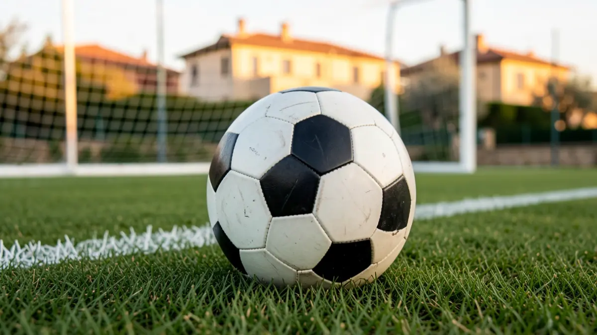 Imatge genèrica d'un camp de futbol amb una pilota.