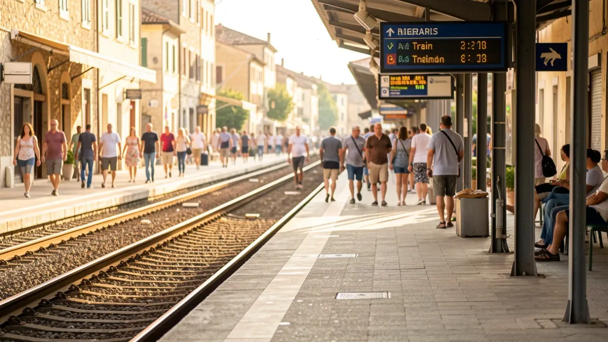 Imatge genèrica d'una estació de tren a l'estiu.