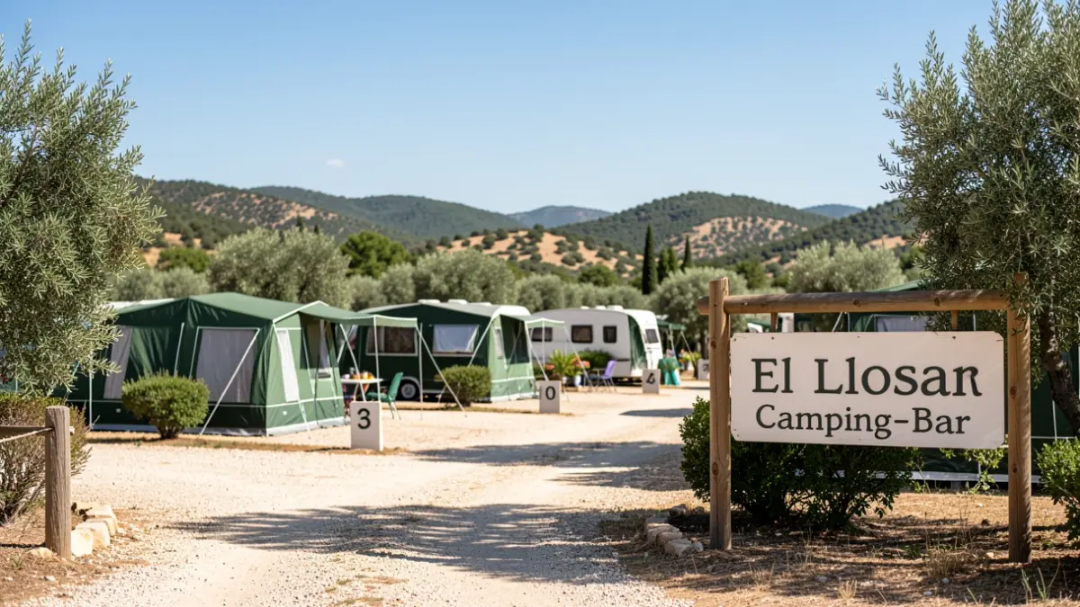 Imagen genérica de un camping rural con parcelas para tiendas y caravanas.