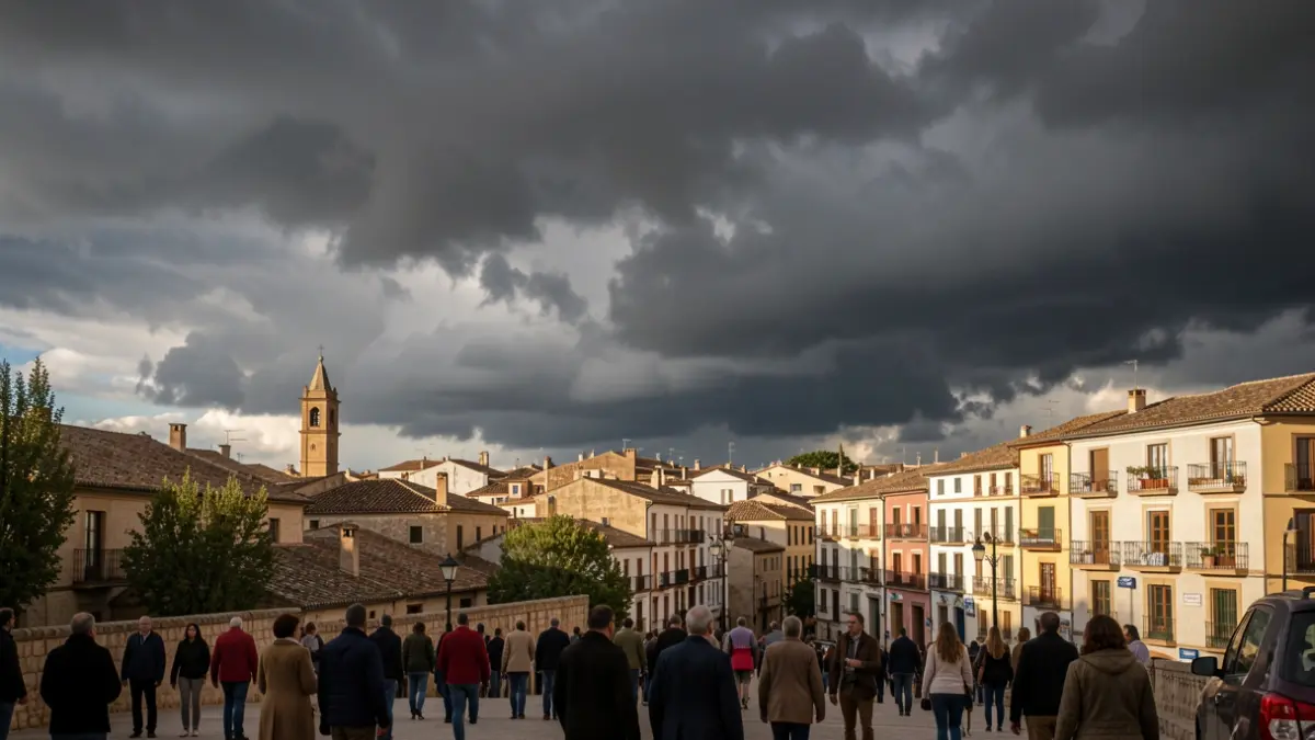 Imatge genèrica de núvols de tempesta sobre Requena.