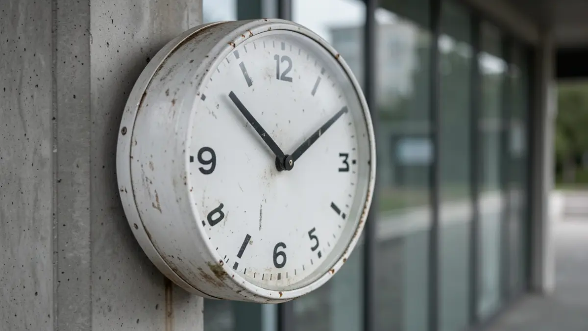 Detail of one of the clocks from the monument to the victims of the Valencia metro accident.