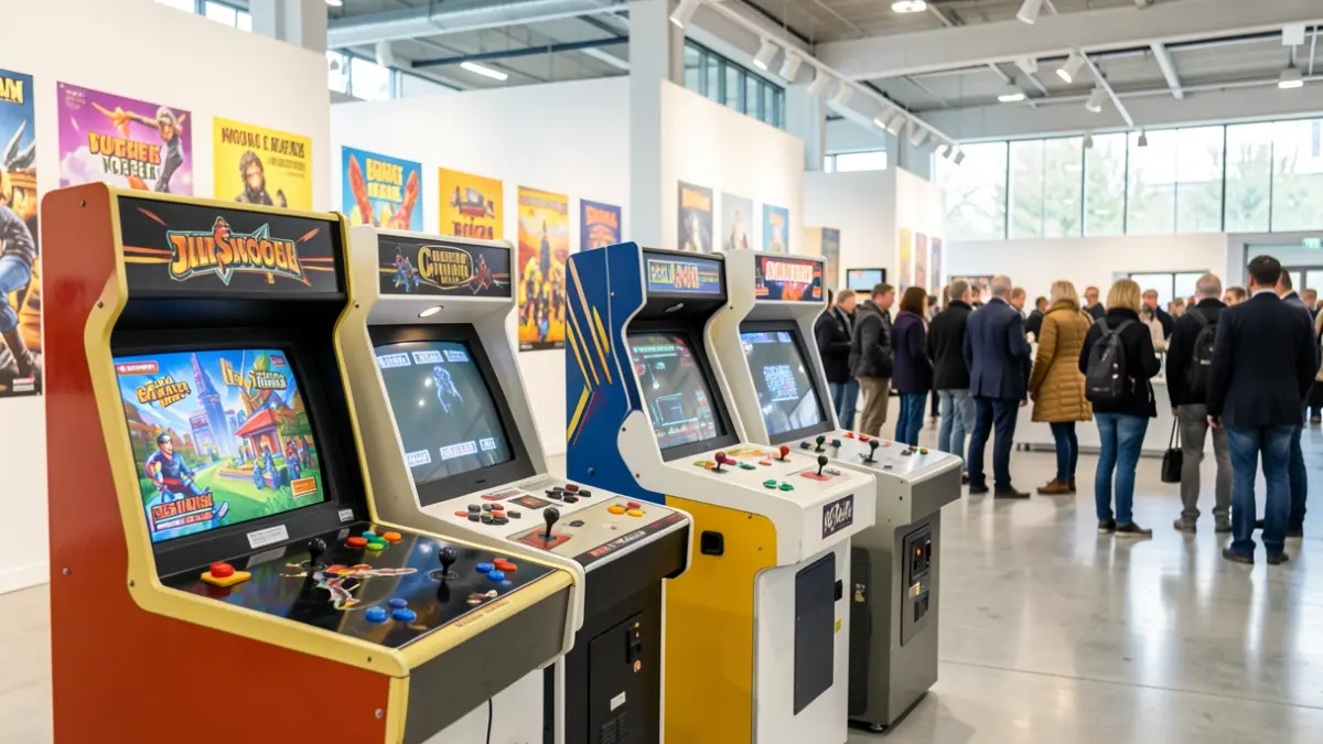 Imagen genérica de máquinas recreativas y consolas retro.