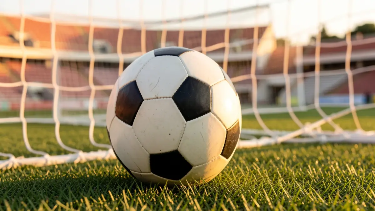Imatge genèrica d'un camp de futbol al capvespre.