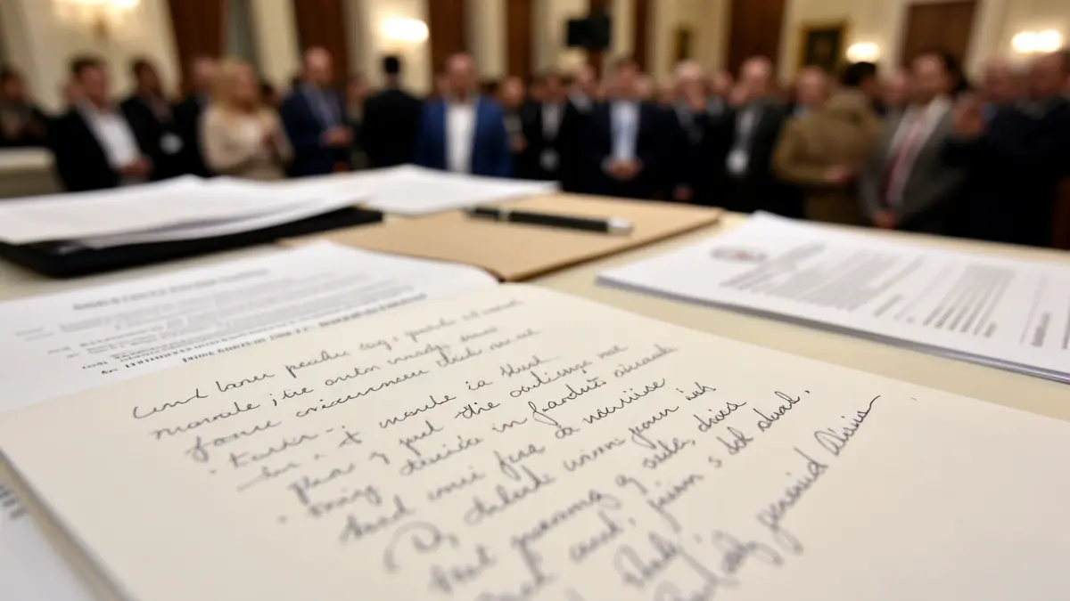 Imatge genèrica de notes manuscrites sobre un document oficial.