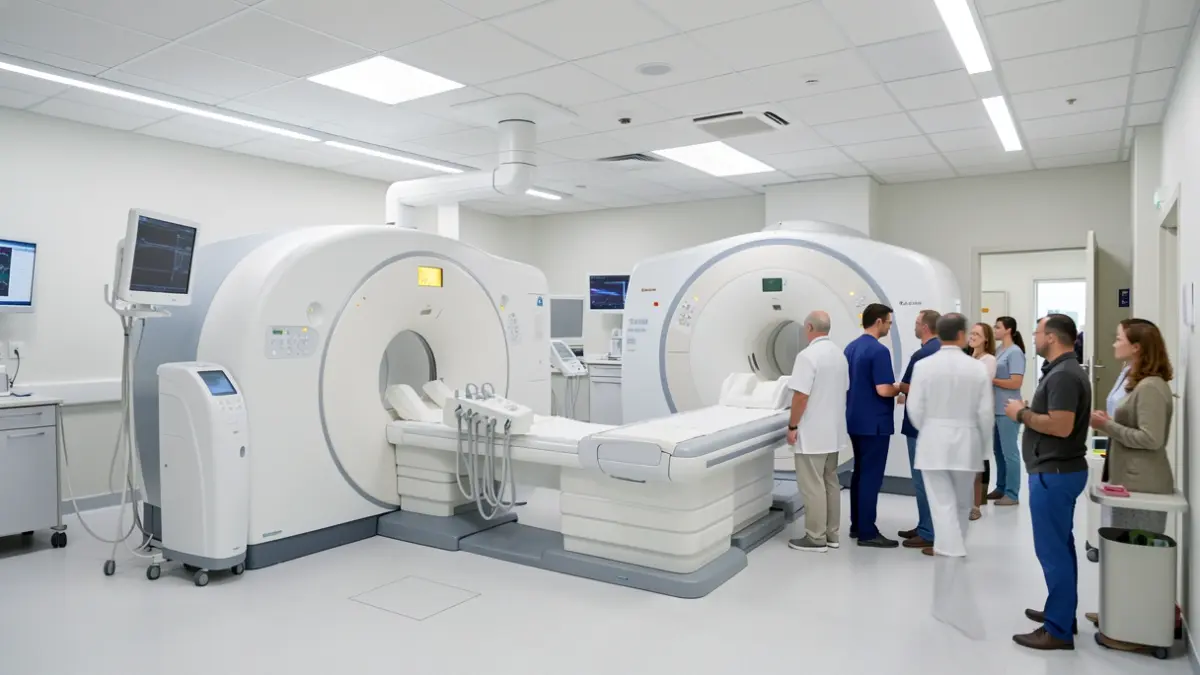 Generic image of radiology diagnostic technology equipment in a hospital.