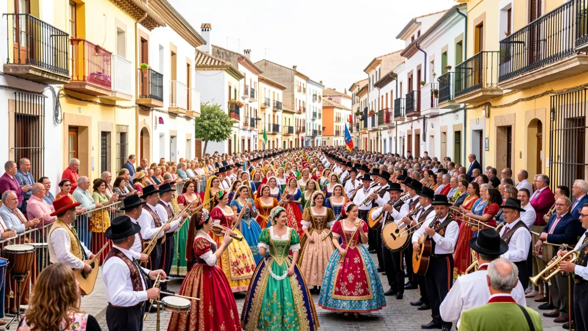Imatge genèrica de celebracions tradicionals valencianes amb música i desfilades.